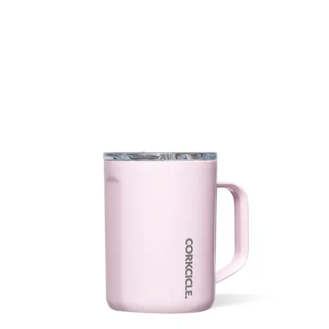 CORKCICLE Classic Stainless Steel Thermal Coffee Mug - 16oz,22oz Options, Double Wall Insulated Mugs, Vacuum Constant Temperature Control, Non-Slip Bottom, Reusable Washable Blush Pink Kitchen Drinkware for Adults, Drink in Style (Hot up to 3h)