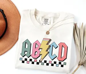 Abcd Teacher Shirt, Teacher Appreciation Gift, Kindergarten Teacher Shirt, Back To School Shirt, Elementary School Shirt, Gift For Teacher