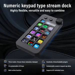 VSDINSIDE N1 Stream Deck 3-in-1 Numeric Pad Calculator & keyboard with screen Macro Keys for TKL Keyboards