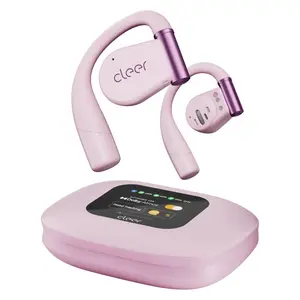 Cleer ARC 3 Open Ear Headphones - Dolby Atmos, Snapdragon Sound True Wireless Earbuds, 50Hr Battery, Bluetooth 5.4, IPX 7 Water Resistant, Multi-Point Connection, Smart Touch Controls, Wireless Charging Smart Case with LED Display, Full-day Comfort Fit, C