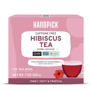 HANDPICK, Hibiscus Flowers Dried (9oz) Caffeine Free | Naturally Contains Antioxidants & Can Support Overall Health | 100% Pure Dried Hibiscus Flowers for Loose Leaf Tea | Floral Herbal Tea