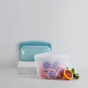 Winter Dots 2-Pack Microwave Safe Ceramic Powder Frosted Dots for Snacks & Holiday Treats Leak Free Pinch-Loc Seal Dishwasher Safe