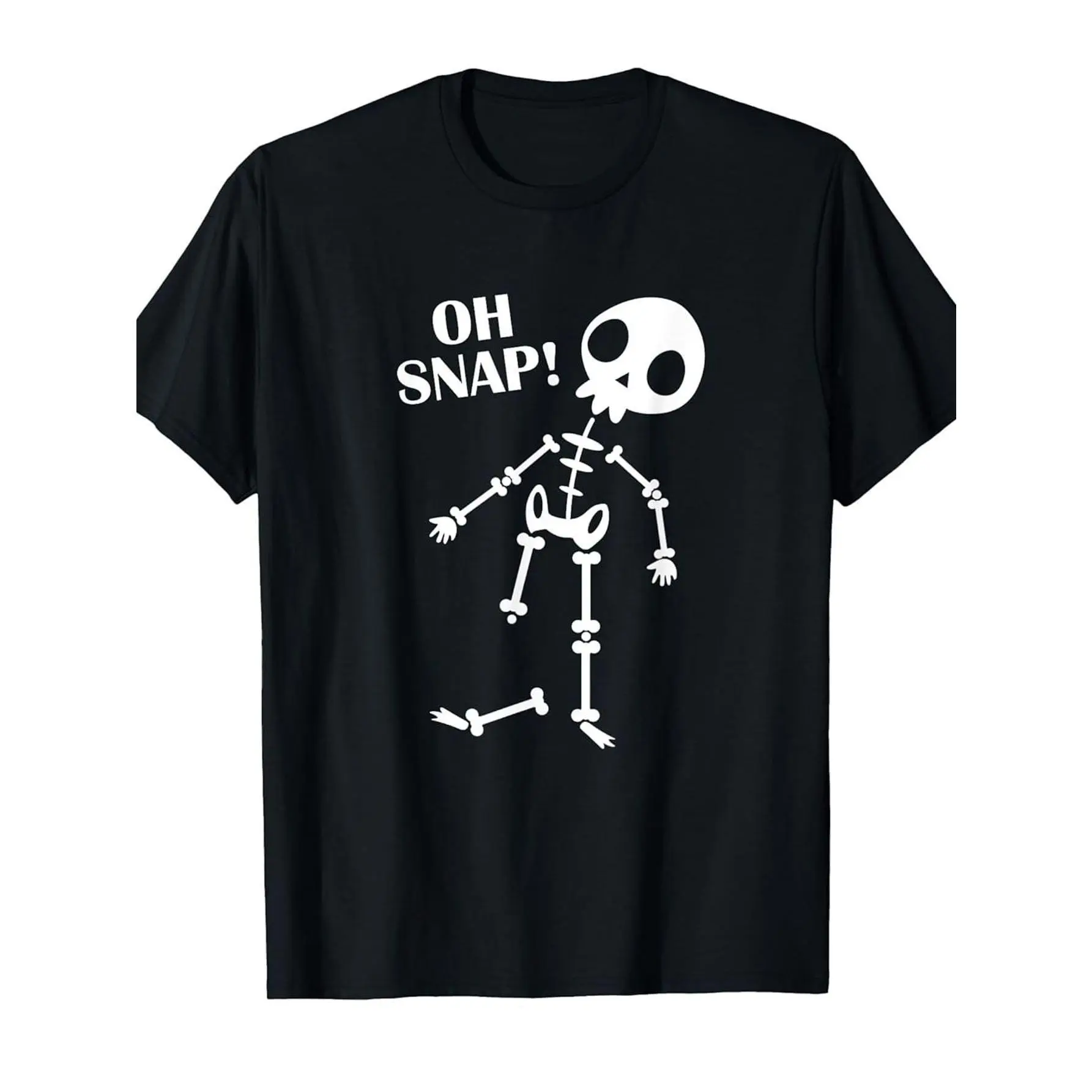 Women's Cotton Short-Sleeve Round Neck T-Shirt - Broken Leg Skeleton Print, Casual Comfortable Fit, Funny Injury Joke Apparel, Everyday Wear Top, Natural, Shortsleeve, Tshirt, Sports, Crew Neck