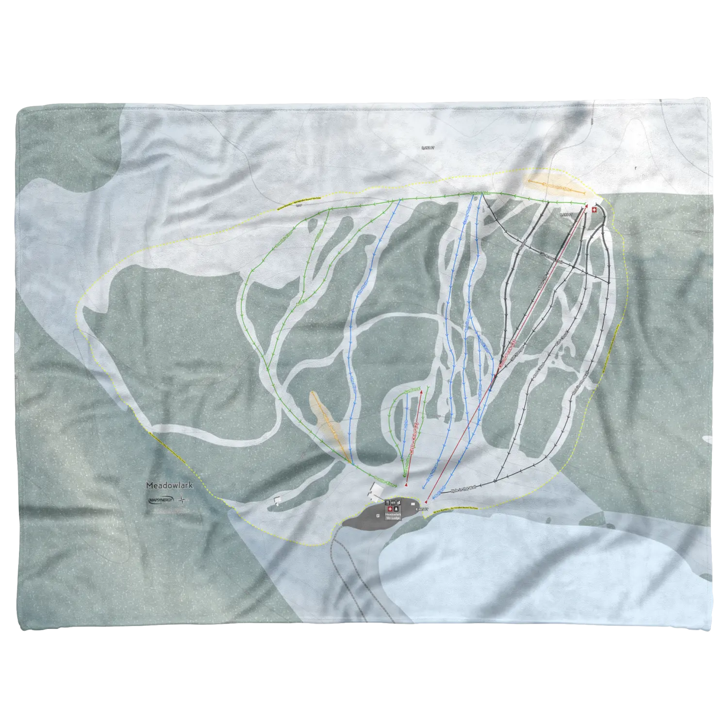 Meadowlark, Wyoming Ski Resort Map Blanket
