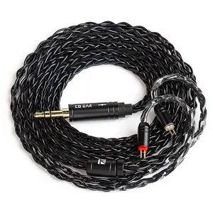 KBEAR ST12 1.2 Meter IEM Upgraded Cable 8Core 4N OFC Wire, IEM Replacement Wired 3.5mm Plug with 2Pin/MMCX/QDC Connectors, QDC for ZST EDX-Pro, ZS10-Pro, zsn-pro x, Castor, zs12-pro-x Headset Thanksgiving Audio Headphone
