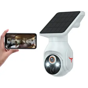 1080p WiFi Security Camera with Solar Panel, Wireless Outdoor, Camera for Home Security, Battery Powered, Pan Tilt, AI Motion Detection, Night Vision, 2-Way Talk, IP65, Cloud Storage, Human Detection, 2.4GHz Only