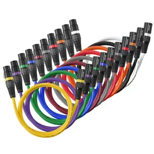 【Summervibes】VEVOR XLR Cable 3.3 ft, 10 Pack, Shielded Balanced DMX Male to Female Microphone Cables, Gold-Plated 3-Pin XLR Mic Speaker Cord Wire, for Stage Lighting, Microphones, Amplifier, Mixer, Speaker Systems