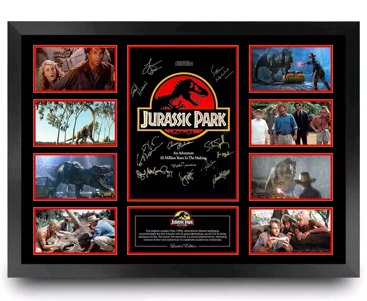 JURASSIC PARK ORIGINAL 1993 SIGNED POSTER PRINT UNFRAMED EDITION POSTER MEMORABILIA