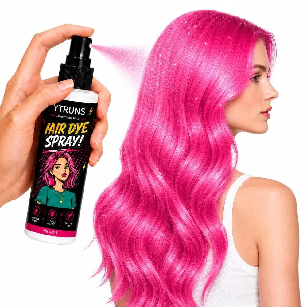 YTRUNS Temporary Hair Color Spray - Instant Washable Dye, Easy Apply, Quick-Dry Non-Sticky Formula, Bright Styling for Halloween, Cosplay - Beauty & Personal Care Haircare Product, Alcohol-Free