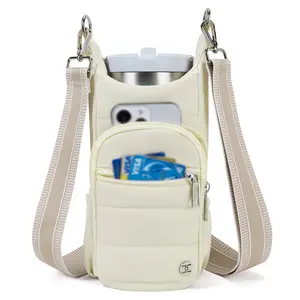 【Telena】 Water Bottle Carrier Bag with Strap Crossbody Bags for Women for Walking, Hiking, Cycling Gift Black Purse #TikTokShopBlackFriday