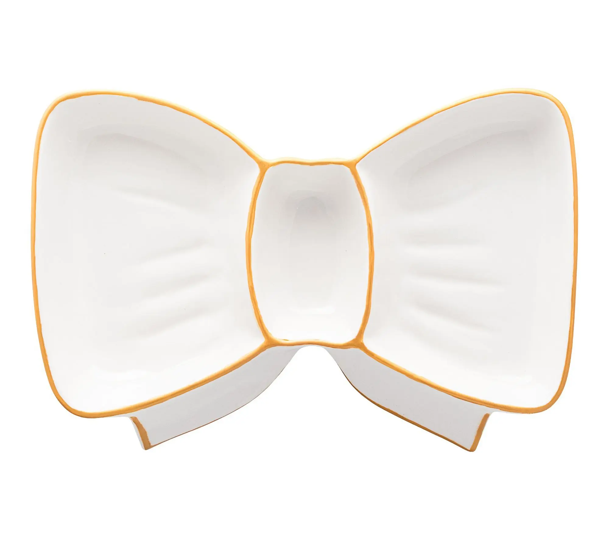 10 Strawberry Street Gold Bow Sectioned Serving Platter