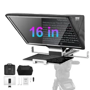 VEVOR Teleprompter, 10 Aluminum Alloy, Desktop Prompter with Adjustable Spectroscope, Remote Control, for YouTube, Twitch, Zoom, Supports DSLR/Webcam/Smartphone, for Video Recording/Live StreamingVEVOR Super Brand Day