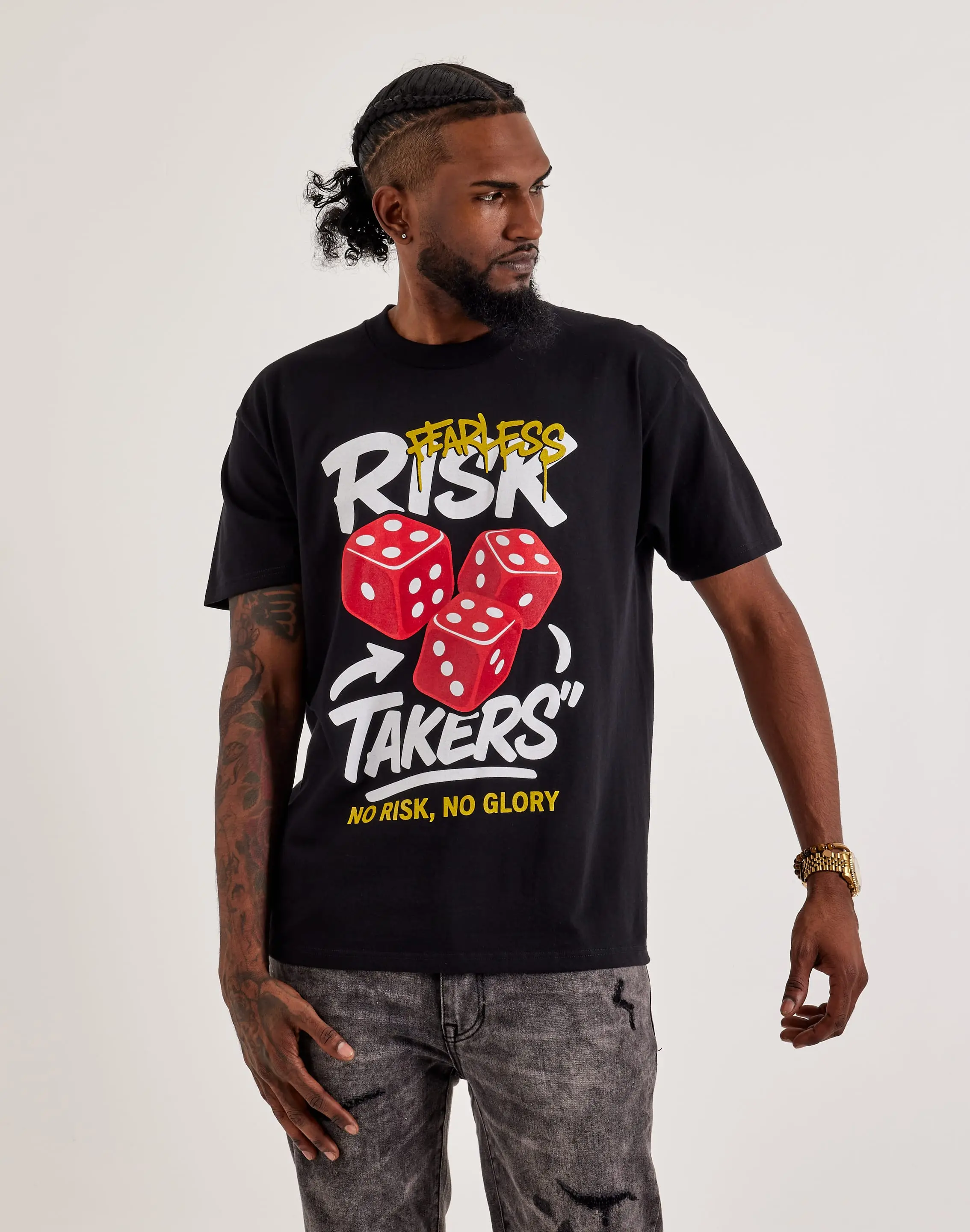 Mens BMG Fearless “Risk Takers” Graphic Tee
