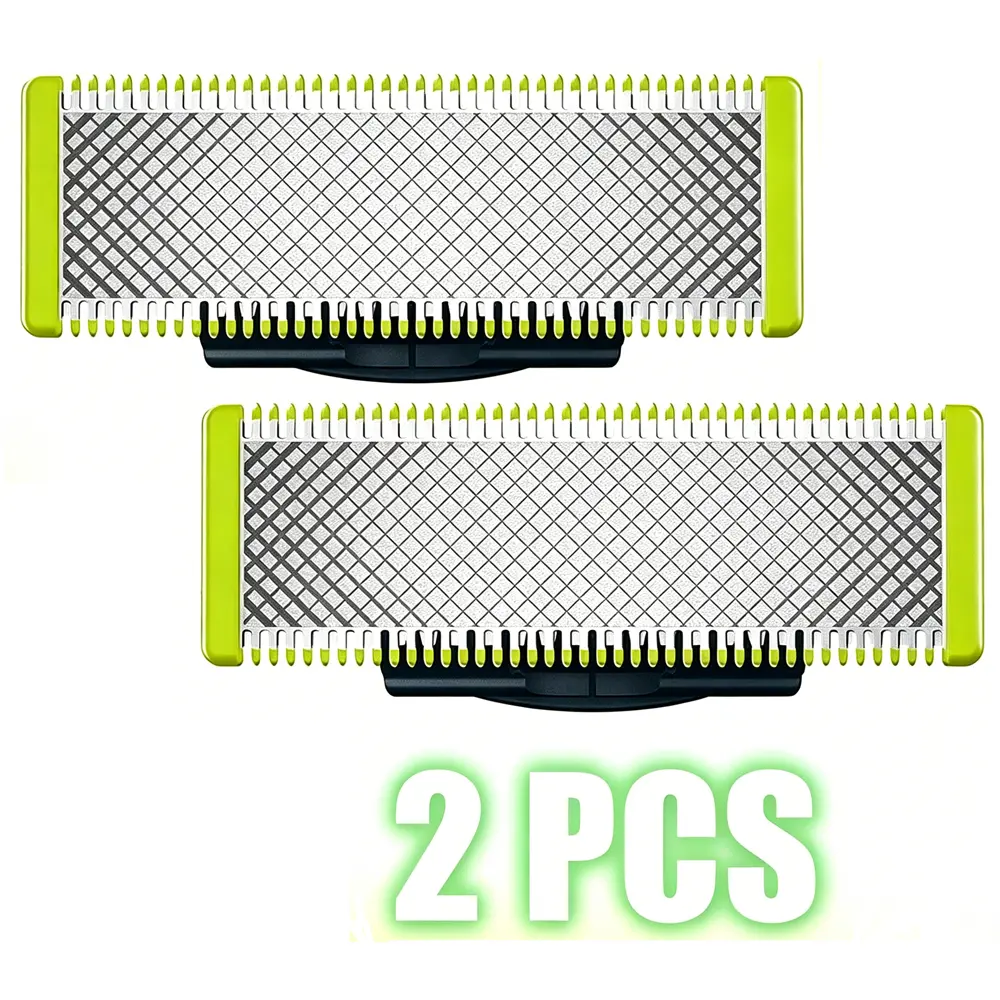 Durable Shaver Replacement Heads 2-Pack for Men, Wear-Resistant & Interchangeable Blades for Easy Beard Styling & Trimming, Cartridge, Easy Install, Two Pieces