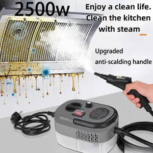 2500W High-Temperature Handheld Steam Cleaner, 40.58oz - Versatile with Window Scraper & 3 Brush Heads, Adjustable Steam Knob for Efficient Home Cleaning - Ideal for Kitchens, Bathrooms, Glass & More, Steam Cleaner for Car