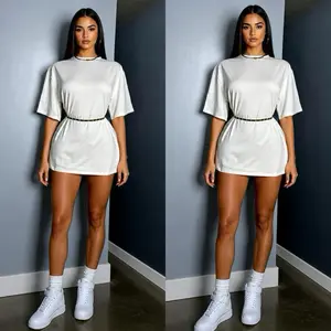 Sofi1072-Women's Oversize Crew Neck T-Shirt