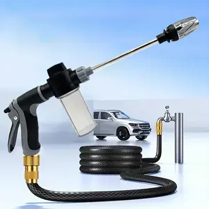 NEW High Pressure Car Wash Water Gun, 1 Set Multi-Functional Lawn Watering Tool, Garden Hose Nozzle, Powerful Cleaning Tool for Car & Courtyards