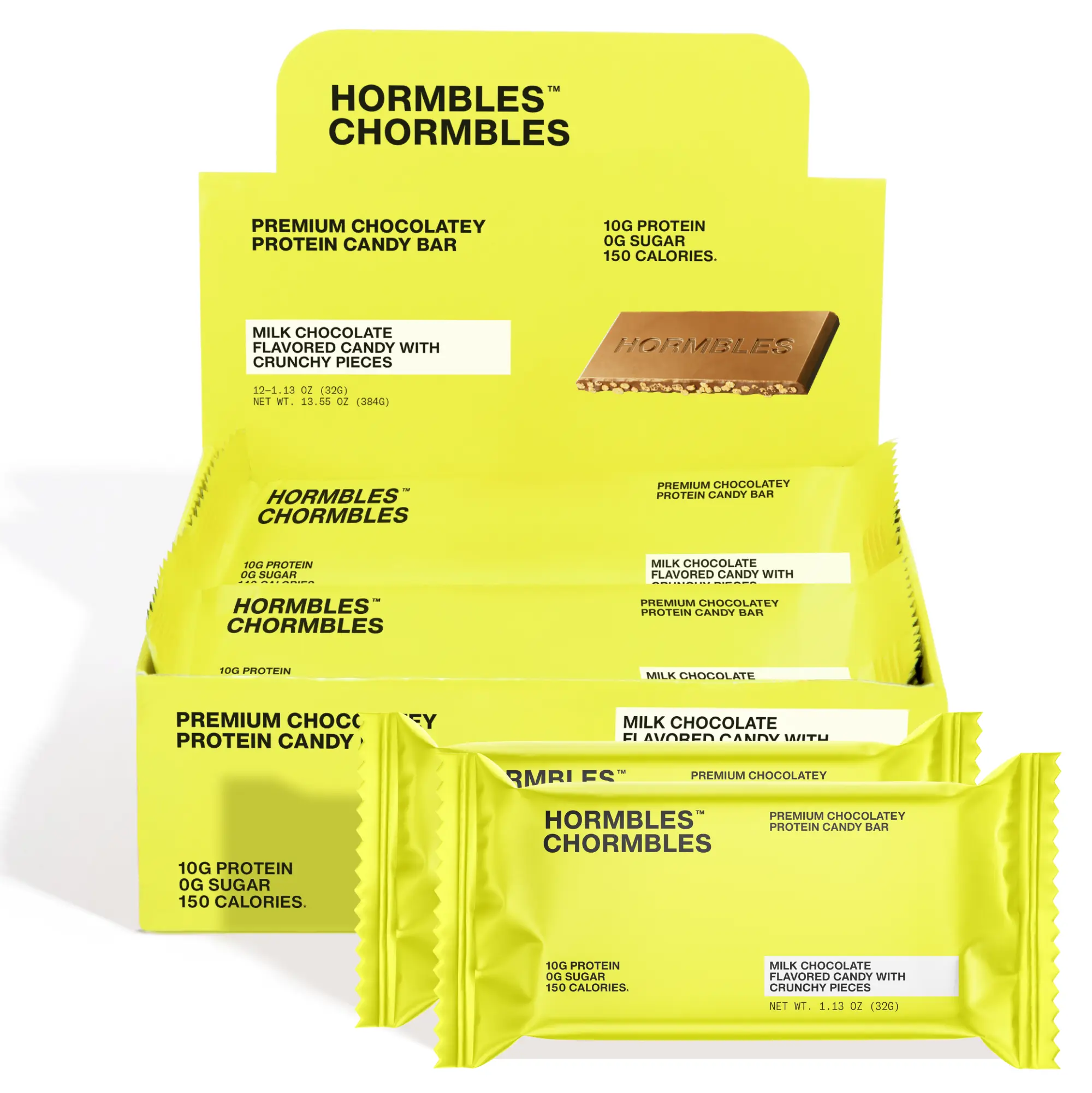 Milk Chocolate (12ct) - Hormbles Chormbles Protein Candy Bars