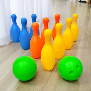 Children Bowling Ball Toy Set 10 Pins + 2 Balls, Sports Toy Set, Indoor Outdoor Sport Toys, Perfect Holiday and Birthday Gift