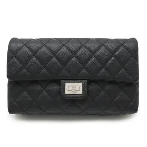 Pre-owned CHANEL Calfskin Tote Bags 2.55 Matelassé Caviar Skin 2way Waist Bag