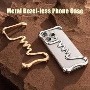 Eary Minimalist for iPhone 16/15 Pro Max Phone Case Aluminum Metal Military-Grade Protection Shockproof Phone 14 Plus Shells Magnetic