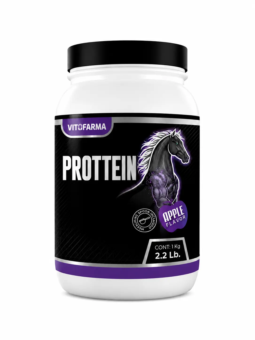 Vitofarma Prottein Apple Flavor |  Supplement for Horse | 2.2 lb (1 kg)