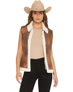 Cripple Creek Women's Shearling Faux Suede Vest - Cr18947-235