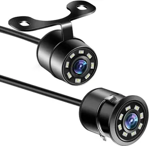 Backup Camera for Car, HD 8 LED Lights Night Vision, IP69K Waterproof Back Up Camera 140 Wide View Angle Rear View Camera Universal for Truck SUV RV Van Travel Trailer