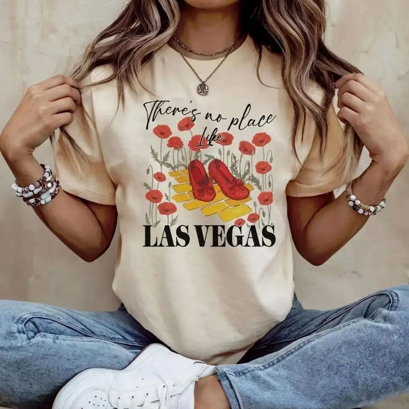 There’s No Place Like Las Vegas Graphic Tee, Retro Vegas Travel Shirt, Vintage Style T-Shirt, Unisex Cotton Apparel