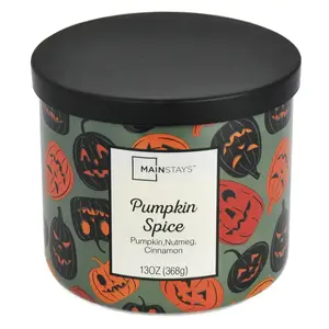 Mainstays Pumpkin Spice Halloween Candle - 13 oz - Ornaments, Decor Decoration Scent Cozy