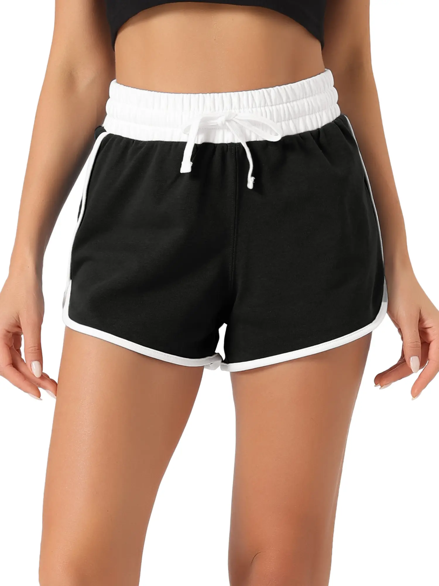 INSPIRE CHIC Casual Summer Athletic Elastic Cotton Running Shorts