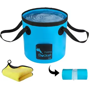 Collapsible Bucket 5 Gallon Container Folding Water Bucket Portable Wash Basin 20L