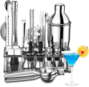 30-Piece Cocktail Shaker Set Stainless Steel Stylish Utensils