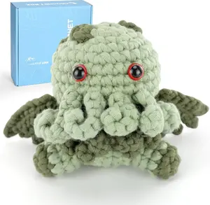 Kit for Beginners Adults - Cthulhu Starters  Kit, Beginners ing Kitting for Adults , Craft Gifts with s Yarns, Hook, Step-by-Step Video, Instruction