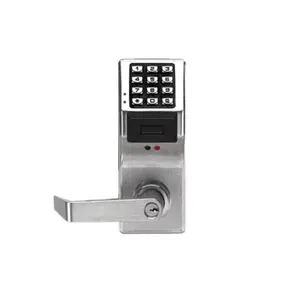 Trilogy PDL3000-26D Digital Prox Keyless Door Hardware Alarm Lock, Straight Cylindrical Lever Set, Satin Chrome Finish, 40,000 Event Audit Trail, Electronic Master Key System, Durable, Easy Installation for Home & Commercial Use