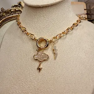 Custom Charm Saver Necklace in 18k Gold Plating
