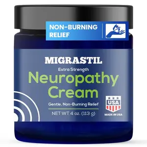 Migrastil Neuropathy Cream - Soothing Aloe Shea Butter Gentle Clove Moisturizing Body Care Daily Cream for Feet, Legs, Hands, Etc.