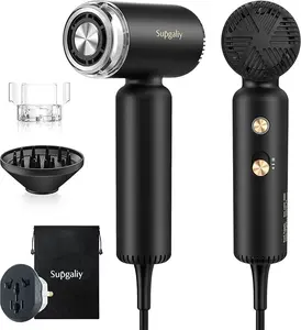 Dual Voltage Travel Hair Dryer, 1500W High-Speed Ionic Hair Dryers Gift for Women, Fast Drying, Compact & Lightweight, No Heat Damage & Low Noise for Home, Portable Hairdryer International, 110-240V