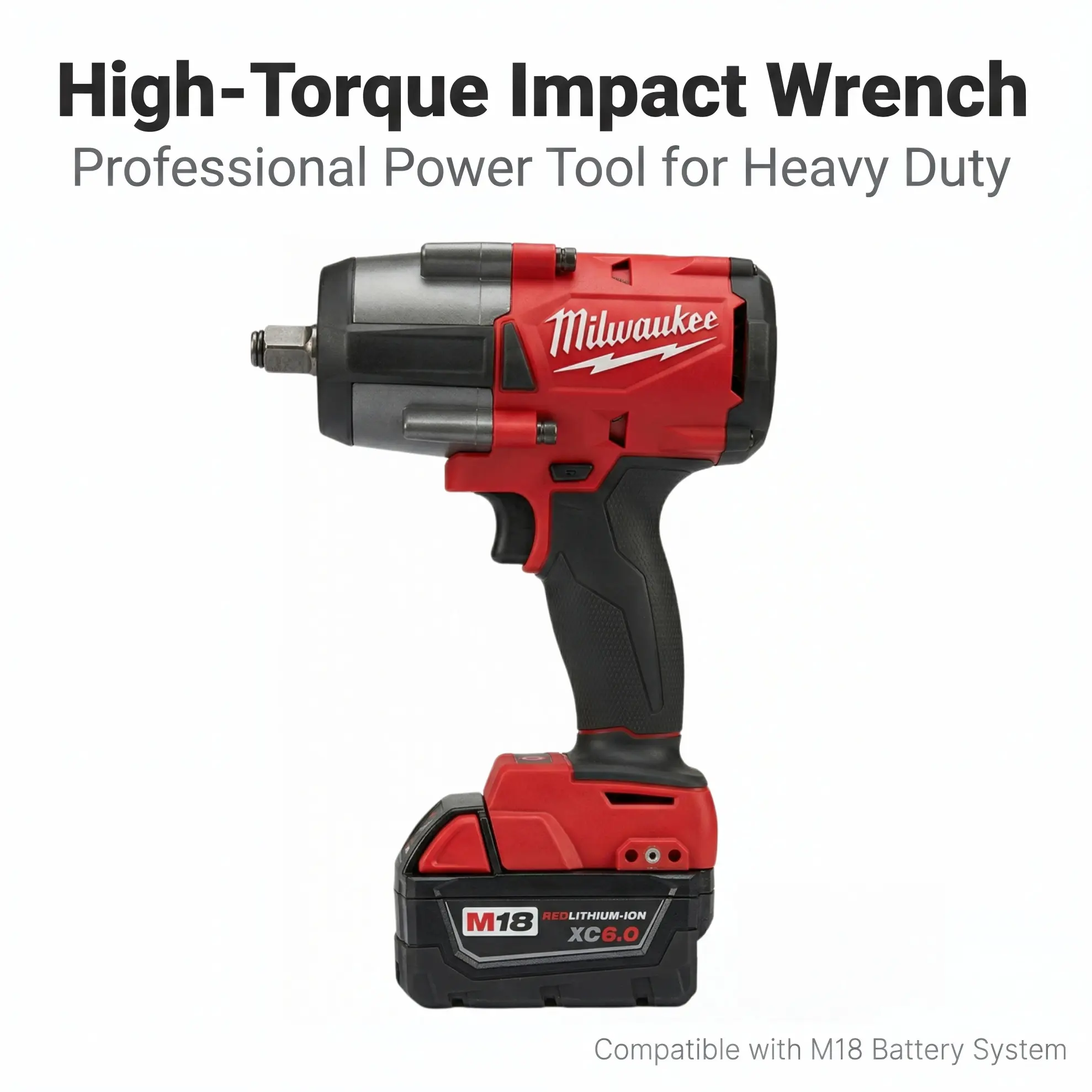 Milwaukee M18 FMTIWF12 18V 1/2-Inch 1000NM High Torque Impact Wrench with Dual Speed, 4 Impact Levels, Stable Performance, Batteries, 1/2-Inch Friction Ring Square Head Design, Multi-Size Socket Multitools & Accessories, Hardware Hand Tool Set, Hand Tool,