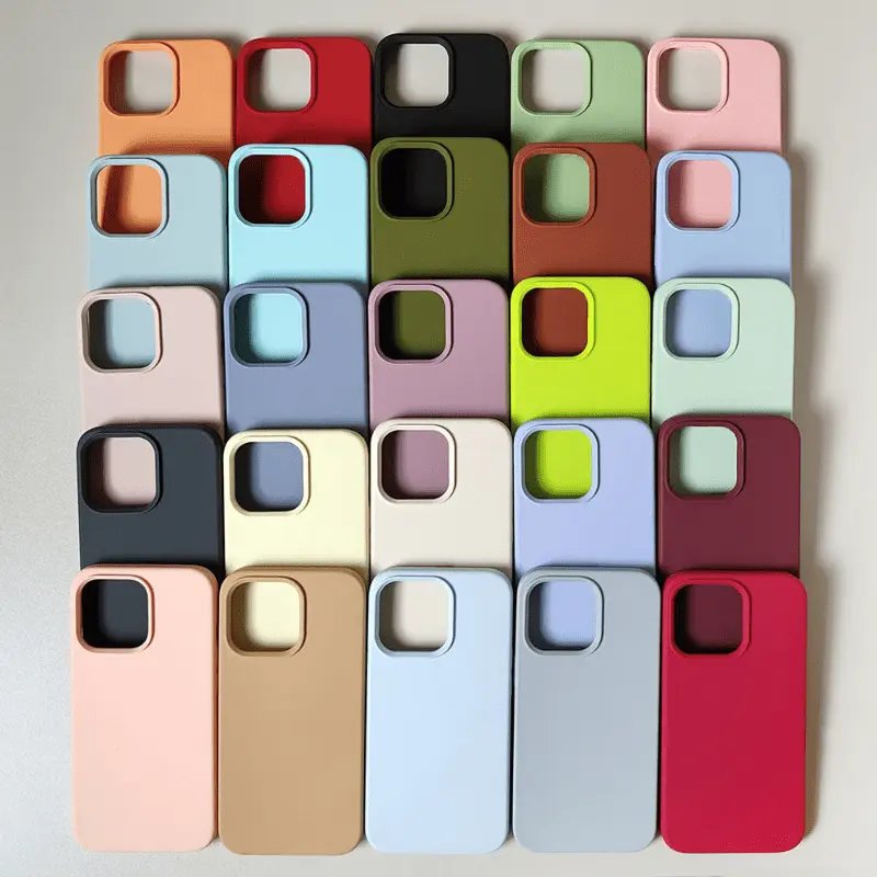 Liquid Silicone Cover for Phone 15 Pro Max - Shockproof, Durable Full-Body Protector, Candy-Colored Accessory Compatible with Phone 17/16/15/14 Plus/14 Pro/13/12, Stylish Cellphone Accessory, Accessories