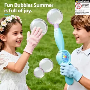 Electric Smoke Bubble Machine, Colorful Bouncy Magic Wand, Elastic Bubble Mist Stick, Interactive Gift for Boys & Girls, Perfect for Birthdays