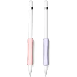 2-Pack Ergonomics Grip Holder Anti-Rolling Protective Sleeve Cover for Apple Pencil 2nd & 1st Gen 2022-2018 iPad Pro 12.9'' 11''/Air 10.9'' Stylus Accessory Kits
