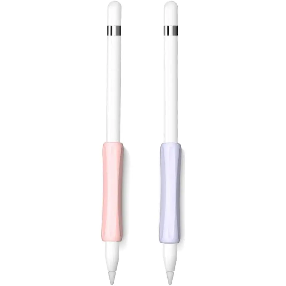 2-Pack Ergonomics Grip Holder Anti-Rolling Protective Sleeve Cover for Apple Pencil 2nd & 1st Gen 2022-2018 iPad Pro 12.9'' 11''/Air 10.9'' Stylus Accessory Kits