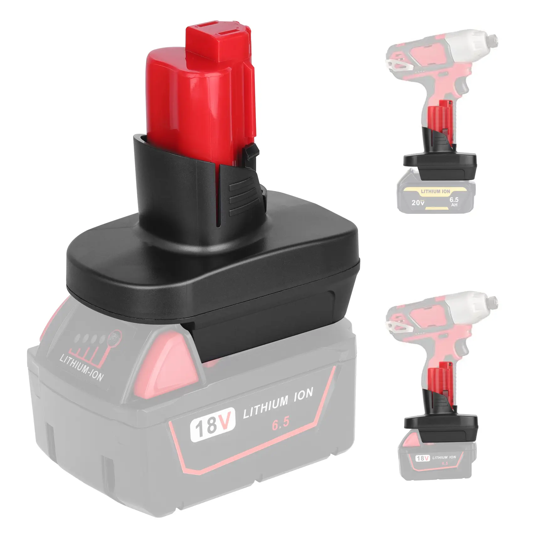 Battery Adapter for Milwaukee M-18 to M-12, DM20M12 Adapter Convert for Dewalt 20V for Milwaukee 18V Li-ion Battery Work for Milwaukee M-12 12V Power Tools,FathersDayGift Lithium