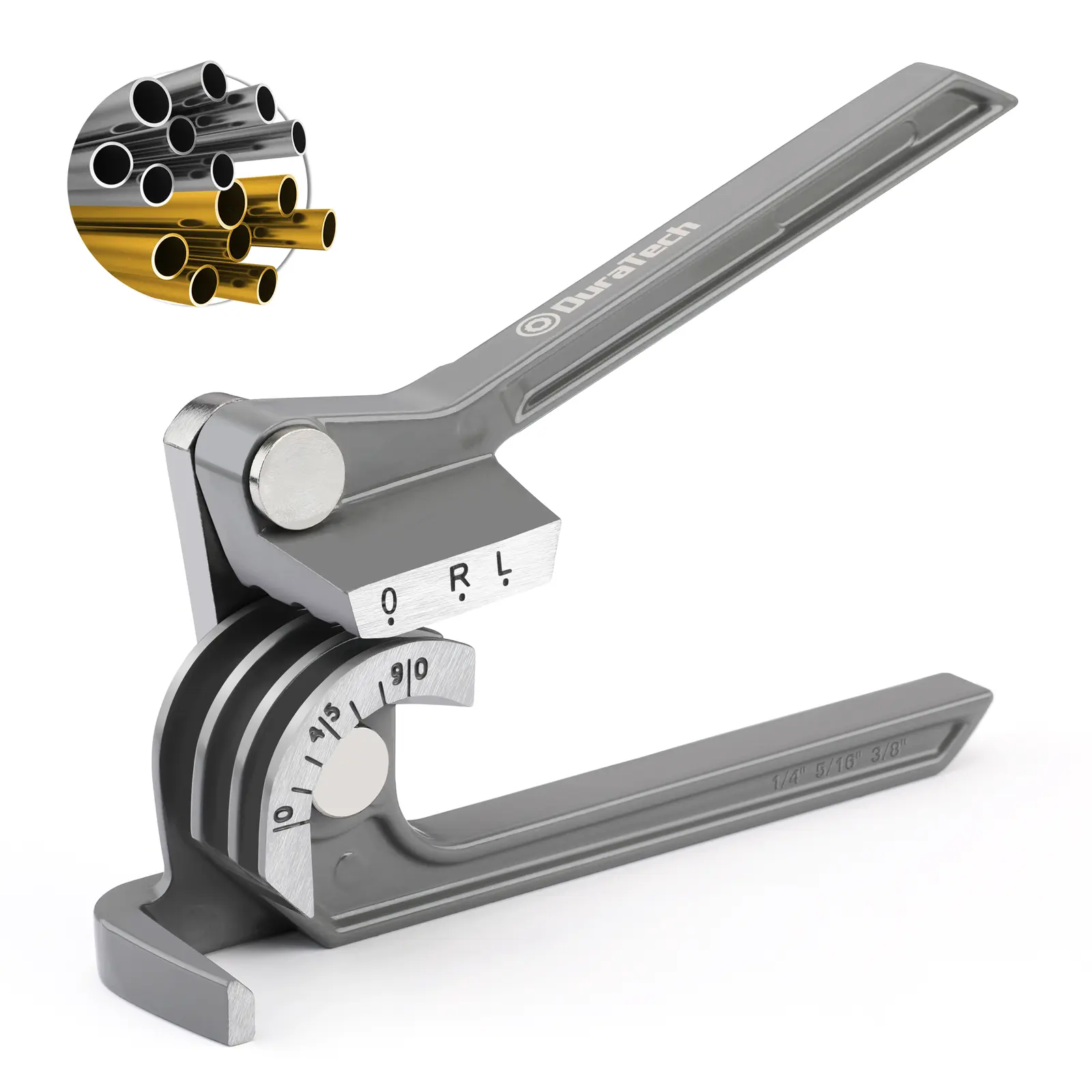 #fathersdaygift DURATECH Tube Bender, Pipe Bender, 3-IN-1, 1/4", 5/16", 3/8", for Copper, Brass, Aluminum and Thin Steel Pipes