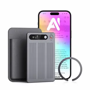 AI Voice Recorder with Transcribe＆Summarize, App Control Audio Recorder Support Al Noise Cancellation Technology with 80+ Languages, Note Taker with 64GB Memory, Audio Device for Meeting, Call, Grey