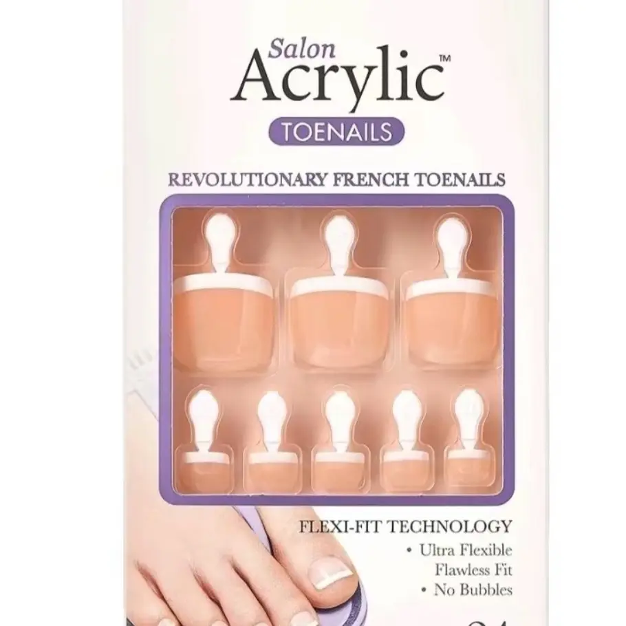 KISS Salon Acrylic Press On Toe Nails French Manicure