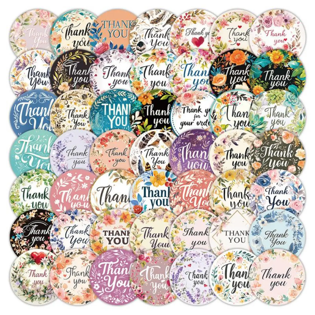 Retro Waterproof Thank You Message Graffiti Stickers (162 Sheets) - Office Stationery Accessories for Mobile Phones, Helmets