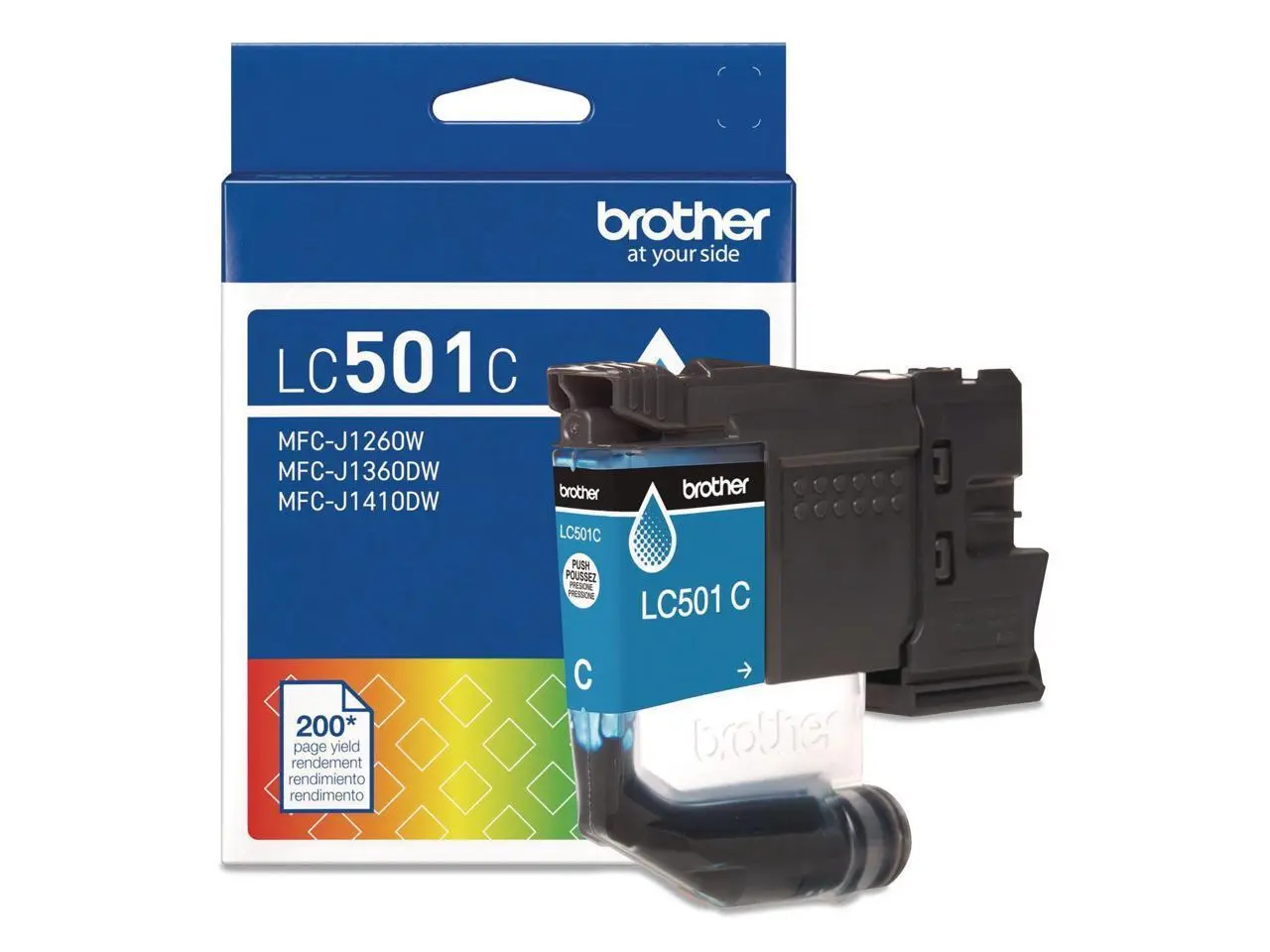 Brother Genuine LC501C Standard Yield Cyan Ink Cartridge