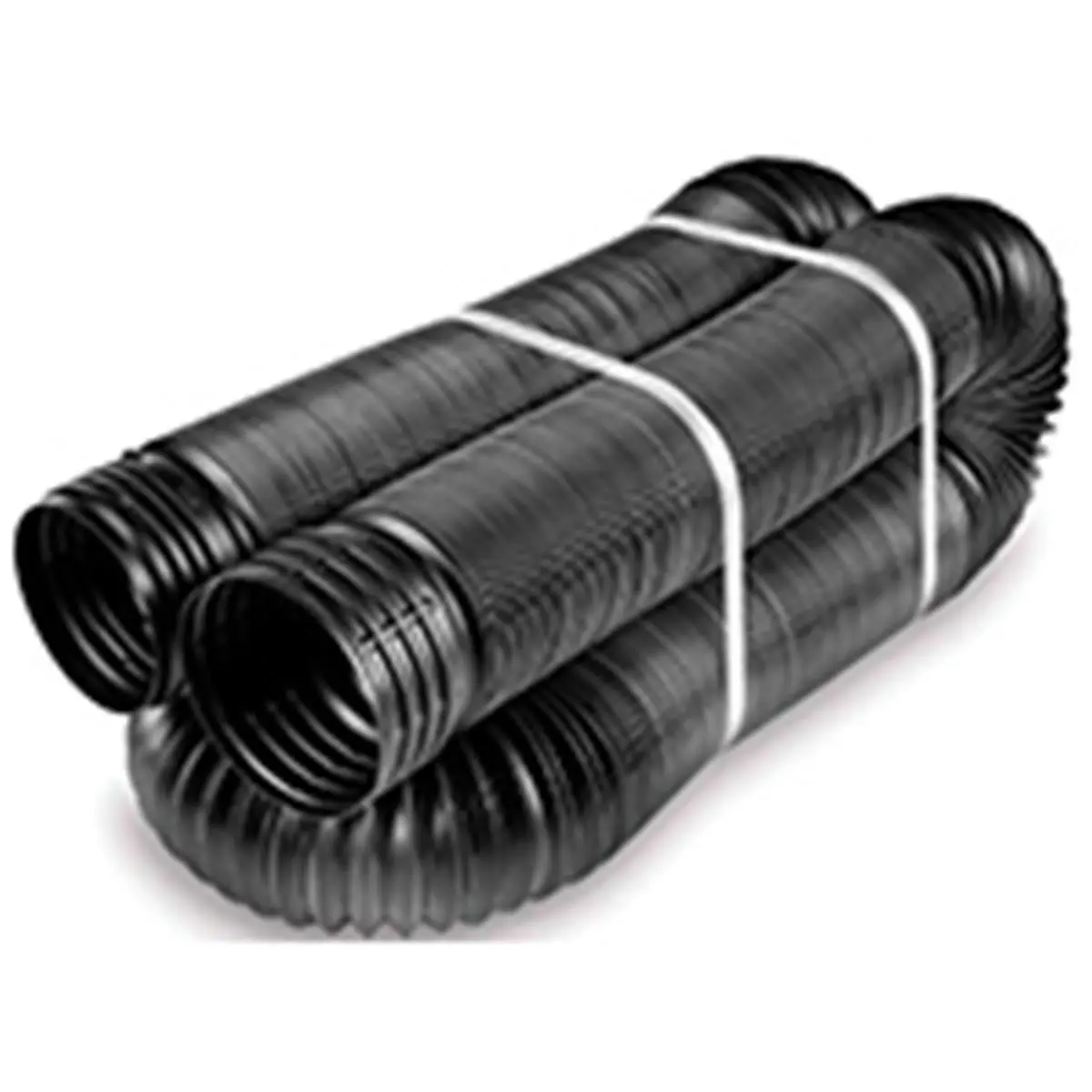 212 MAIN Solid Flexible Expandable Perforated Corrugated Drainage Pipe - 4 in. x 25 ft. (Model 51110), ASTM-Certified Household Appliance Part, 30-percent Higher Load-Bearing Rating, Connectors Compatible, Dispersing Water From Flower Beds Solution